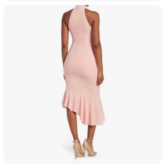 NWT The Fashion Poet Ruffle Mock Neck Dress - Picture 2 of 7
